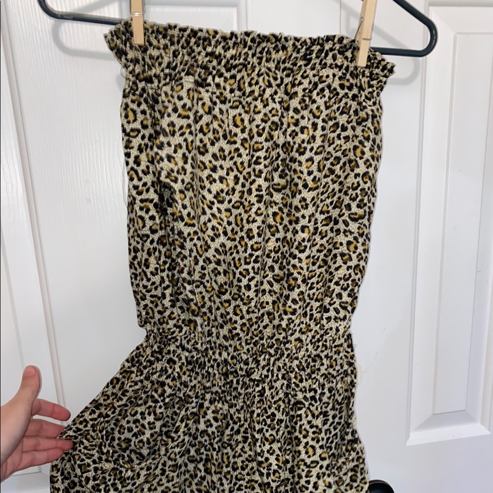 Strapless cheetah print romper🌟📦